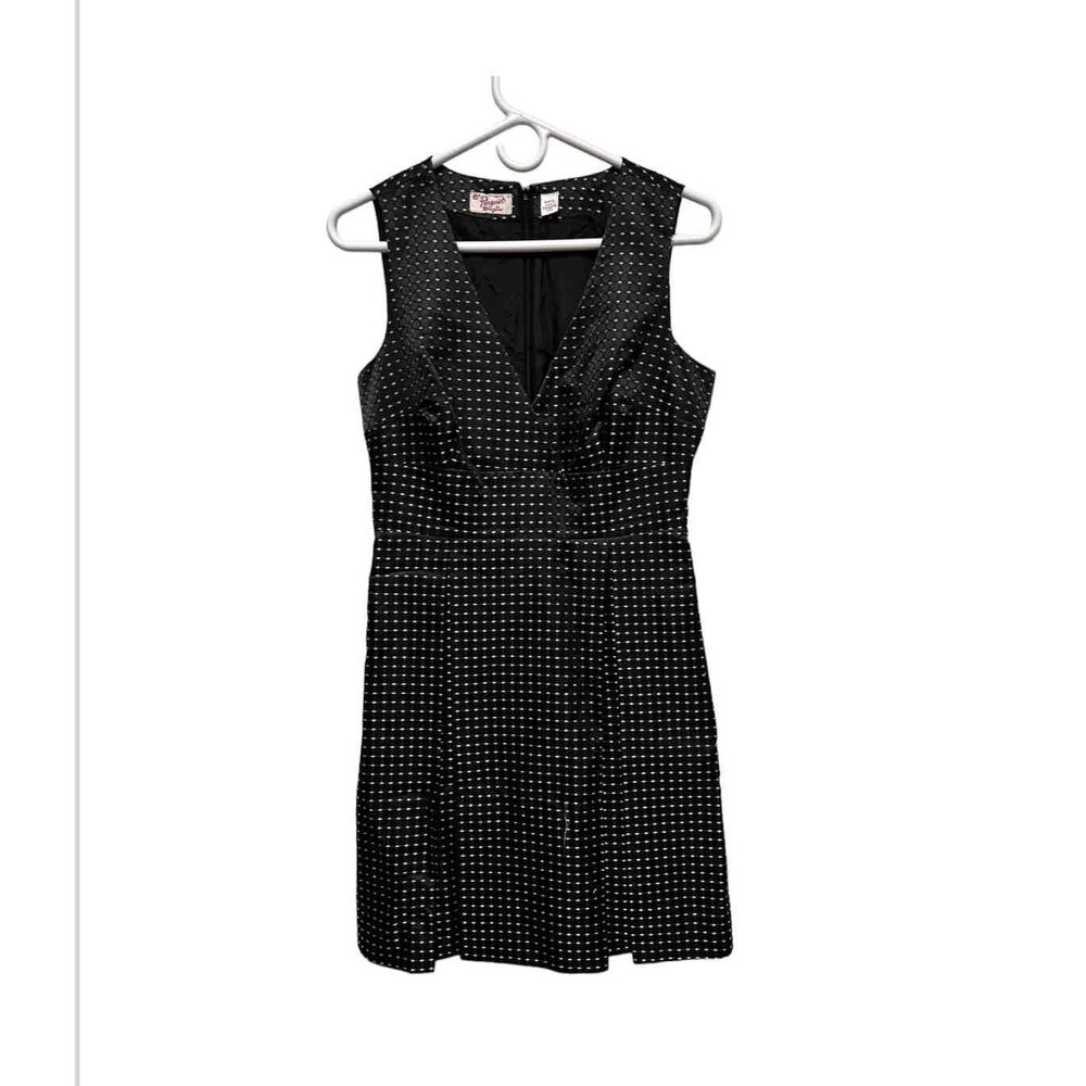 Original Penguin by Munsingwear Black White‎ Geometric V-Neck Mini Dress Small